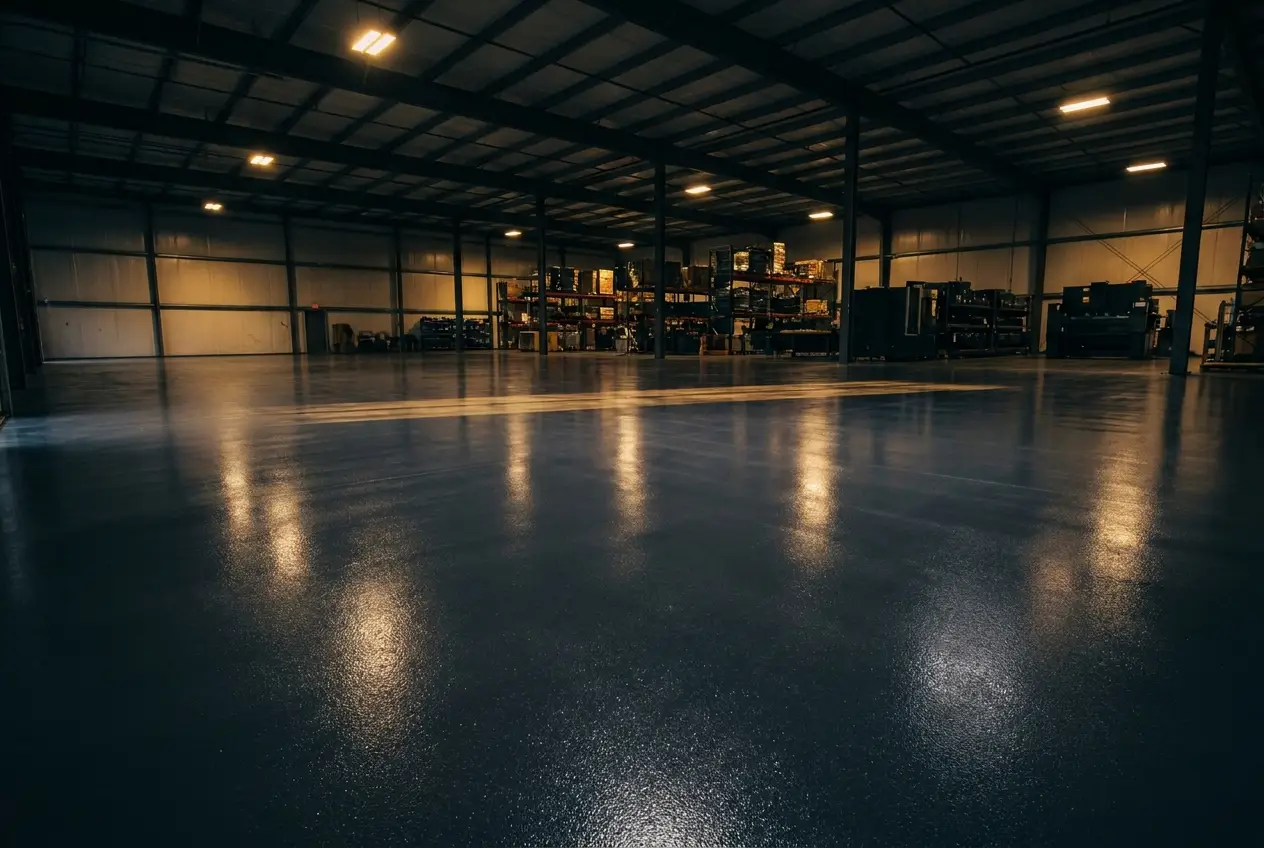 Commercial warehouse epoxy floor